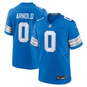 Terrion Arnold Detroit Lions 2024 Draft First Round Pick Player Game Jersey - Blue
