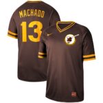 Men's  San Diego Padres #13 Manny Machado Cooperstown Collection Legend V-Neck Jersey
