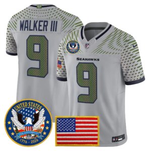 Walker III #9 Seattle Seahawks United States 250th Anniversary Patch Vapor Limited Jersey - All Stitched