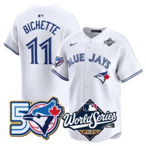 Bo Bichette  #11 Toronto Blue Jays 50th 2025 World Series Limited Jersey Stitched White
