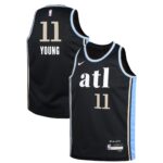 Youth Atlanta Hawks Trae Young  Black 2023/24 Swingman Replica Jersey - City Edition