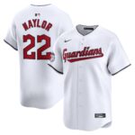 Men's Cleveland Guardians #22 Josh Naylor  White Home Limited Player Jersey
