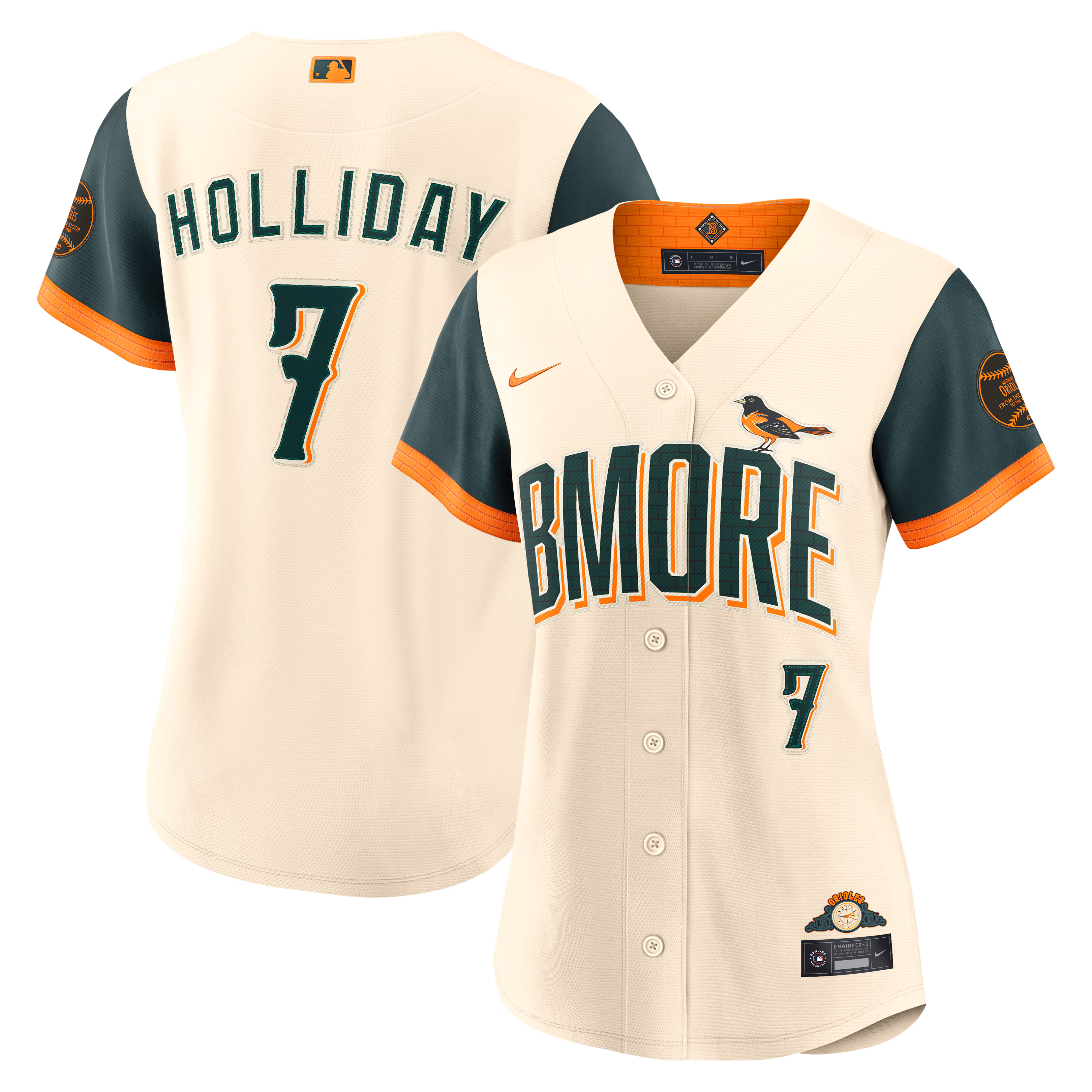 Women's Baltimore Orioles Jackson Holliday #7 Cream 2026 City Connect Stadium Jersey