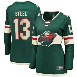 Sam Steel Minnesota Wild Women's Home Breakaway Player Jersey - Green