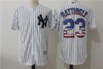 Mitchell and Ness New York Yankees #23 Don Mattingly White Flag Jersey