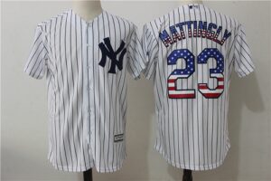 Mitchell and Ness New York Yankees #23 Don Mattingly White Flag Jersey