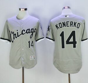 Chicago White sox #14 Paul Konerko Grey Flexbase Collection Stitched Jersey