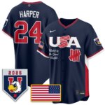 Bryce Harper #24 USA Baseball x Undefeated 2026 World Baseball Classic Limited Jersey - All Stitched