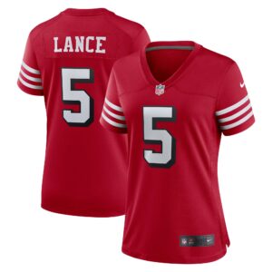 Trey Lance San Francisco 49ers  Women's Alternate Game Player Jersey - Scarlet