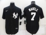 Men's New York Yankees #7 Mickey Mantle Black Throwback Stitched  Cool Base Jersey
