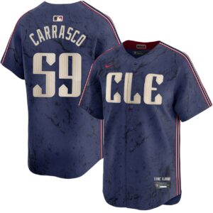 Men's Cleveland Guardians #59 Carlos Carrasco 2024 Navy City Connect Limited Jersey
