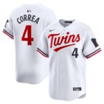 Men's Minnesota Twins #4 Carlos Correa  White Home Limited Player Jersey