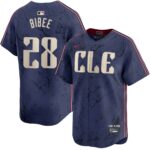 Men's Cleveland Guardians #28 Tanner Bibee 2024 Navy City Connect Limited Jersey