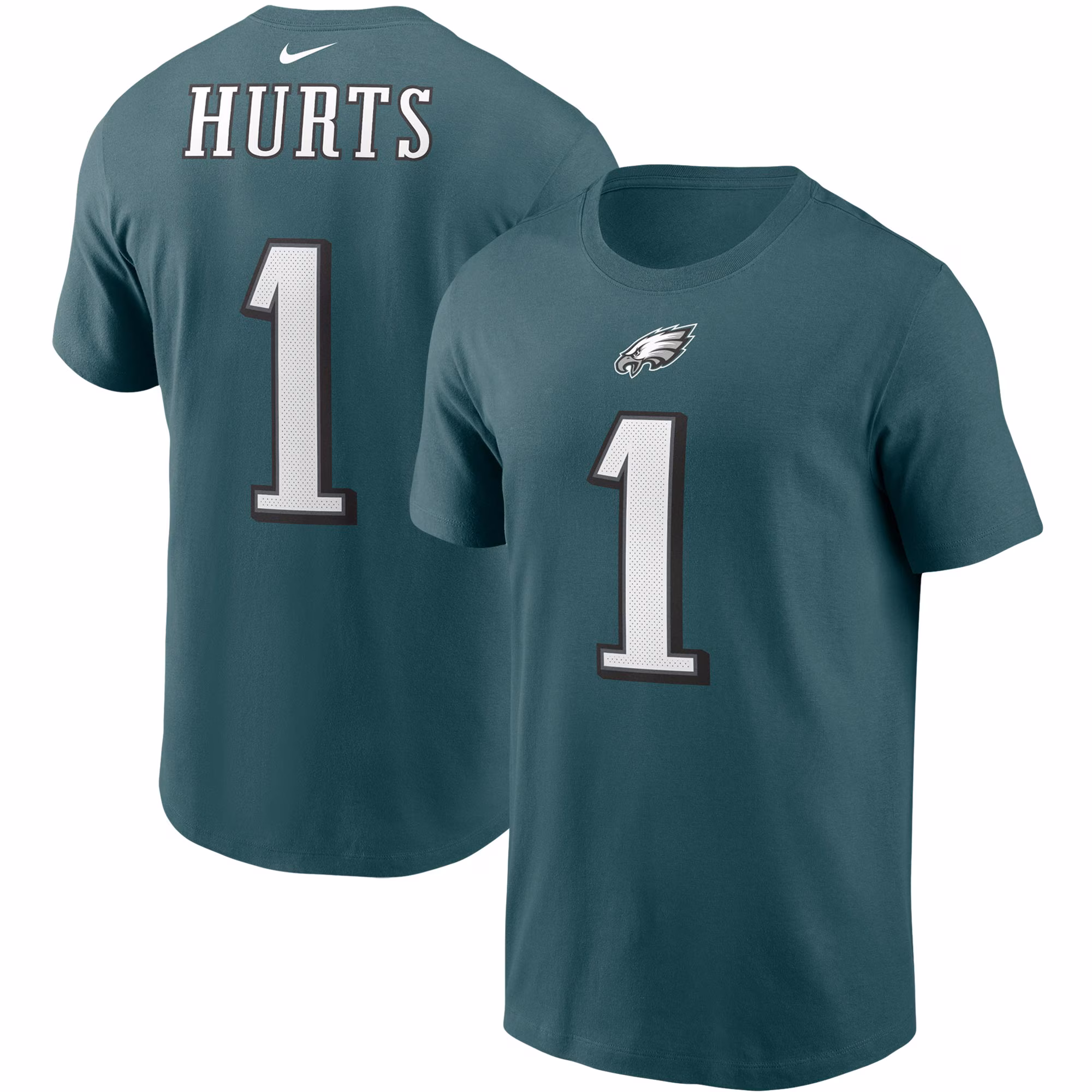 Men‘s Jalen Hurts Midnight Green Philadelphia Eagles Player Name & Number T-Shirt