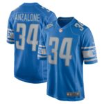 Alex Anzalone Detroit Lions  Game Jersey - Blue