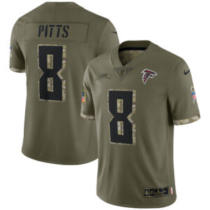 Kyle Pitts Atlanta Falcons  2022 Salute To Service Limited Jersey - Olive