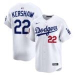 Men's #22 Clayton Kershaw Los Angeles Dodgers  2025 World Tour: Tokyo Series Home Limited Player White Jersey