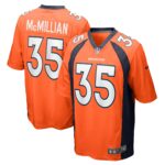 JaQuan McMillian Denver Broncos  Game Player Jersey - Orange