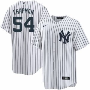 Men's New York Yankees #54 Aroldis Chapman Home  Cool Base Jersey