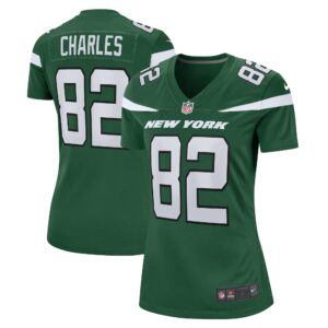 Irvin Charles New York Jets  Women's Game Player Jersey - Gotham Green