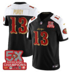 San Francisco 49ers Brock Purdy # 13 SF Rivalries 5-Time Champions Patch Vapor Limited Jersey - All Stitched