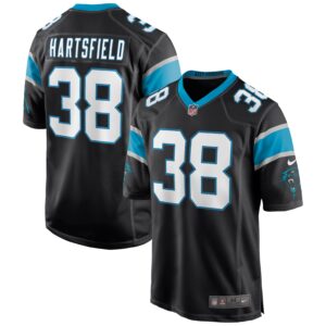 Myles Hartsfield Carolina Panthers  Game Jersey - Black