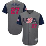 Team USA #27 Giancarlo Stanton Gray 2017 World Baseball Classic Stitched Jersey