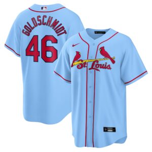 Paul Goldschmidt St.Louis Cardinals  Alternate Replica Player Name Jersey - Light Blue