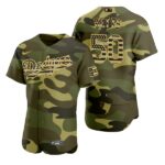 Men's Los Angeles Dodgers #50 Mookie Betts Camo 2022 Armed Forces Day Jersey