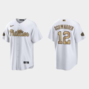 Men's Philadelphia Phillies #12 Kyle Schwarber 2022 All-Star Game Cool Base Jersey - White