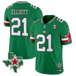 Ezekiel Elliott # 21 2025 Dallas Cowboys Mexico Vapor Limited Jersey - All Stitched