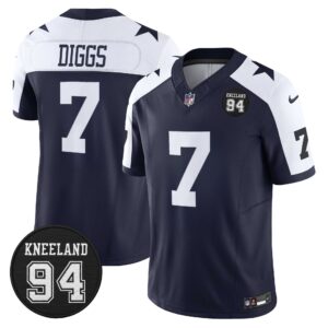 Dallas Cowboys #94 Marshawn Kneeland Memorial Patch Vapor Limited Jersey - All Stitched
