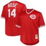 Cincinnati Reds Pete Rose #14 Mitchell & Ness Red 1984 Cooperstown Collection Mesh Pullover Jersey