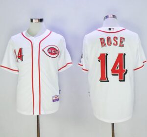 Cincinnati Reds #14 Pete Rose White Cool Base Stitched Jersey