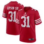 Tashaun Gipson Sr. San Francisco 49ers  Home Game Player Jersey - Scarlet