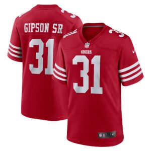 Tashaun Gipson Sr. San Francisco 49ers  Home Game Player Jersey - Scarlet