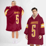 Adult J.D 5 Washington Football Unisex Blanket Hoodie