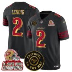 Deommodore Lenoir #2 San Francisco 49ers SF 2025 "Rivalries" 5x Champions & Faithful To The Bay Patch Vapor Limited Jersey - All Stitched