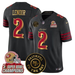 Deommodore Lenoir #2 San Francisco 49ers SF 2025 "Rivalries" 5x Champions & Faithful To The Bay Patch Vapor Limited Jersey - All Stitched