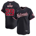 Men's Washington Nationals James Wood #29  Navy Jersey