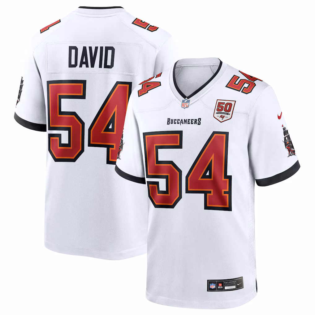Lavonte David #54 Tampa Bay Buccaneers 50th Season White Game Jersey - White