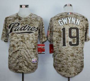 San Diego Padres #19 Tony Gwynn Camo Alternate 2 Cool Base Stitched Jersey