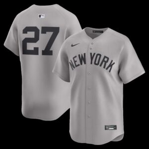 New York Yankees Giancarlo Stanton #27 Gray Road Limited Player Jersey