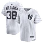 New York Yankees Devin Williams #38 White Home Limited Player Jersey