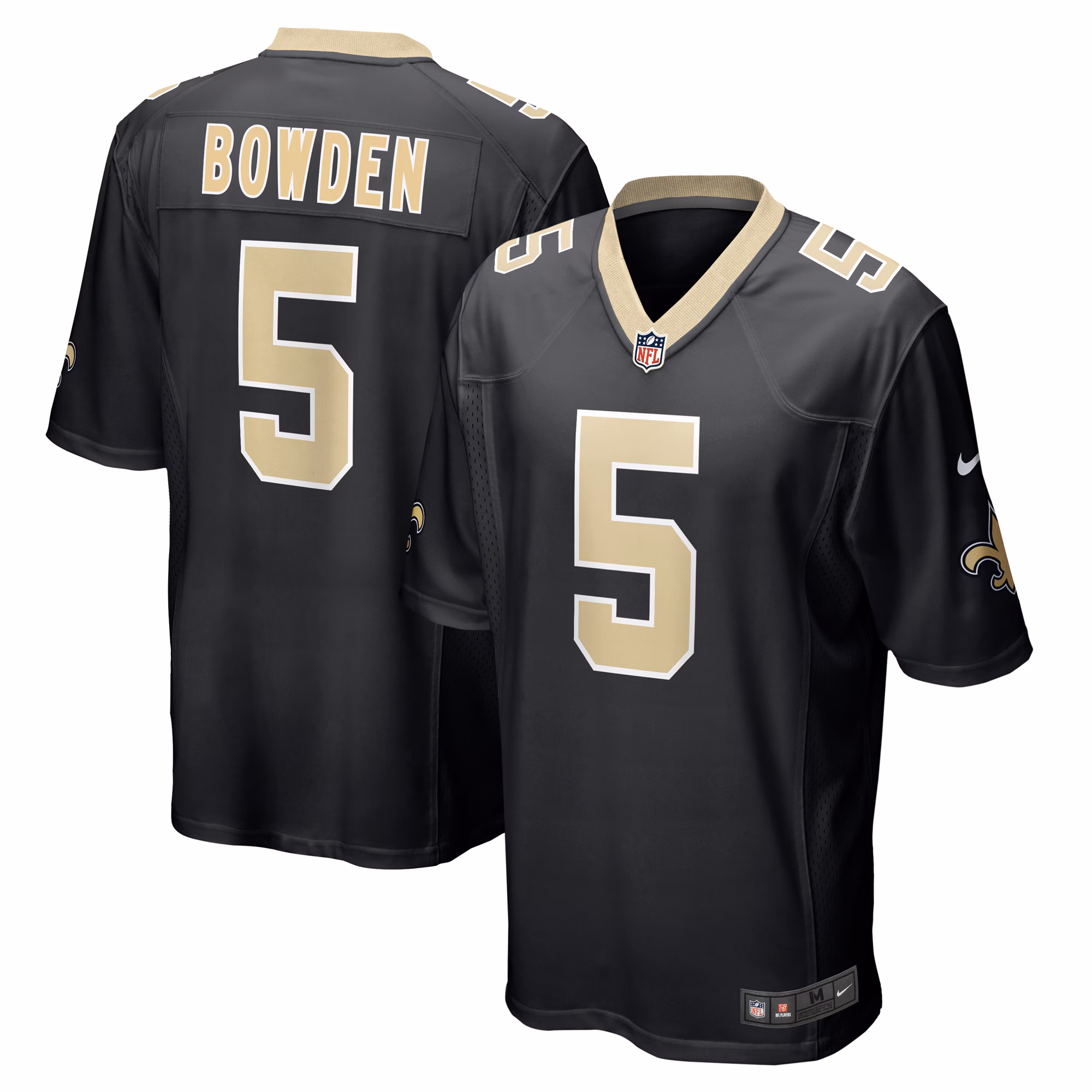 Lynn Bowden Jr. New Orleans Saints Team Game Jersey -  Black