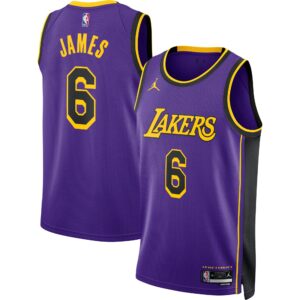 LeBron James 2022/23 Los Angeles Lakers  Unisex Swingman Jersey - Statement Edition - Purple