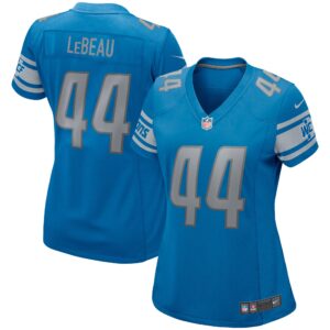 Dick LeBeau Detroit Lions  Women's Game Retired Player Jersey - Blue