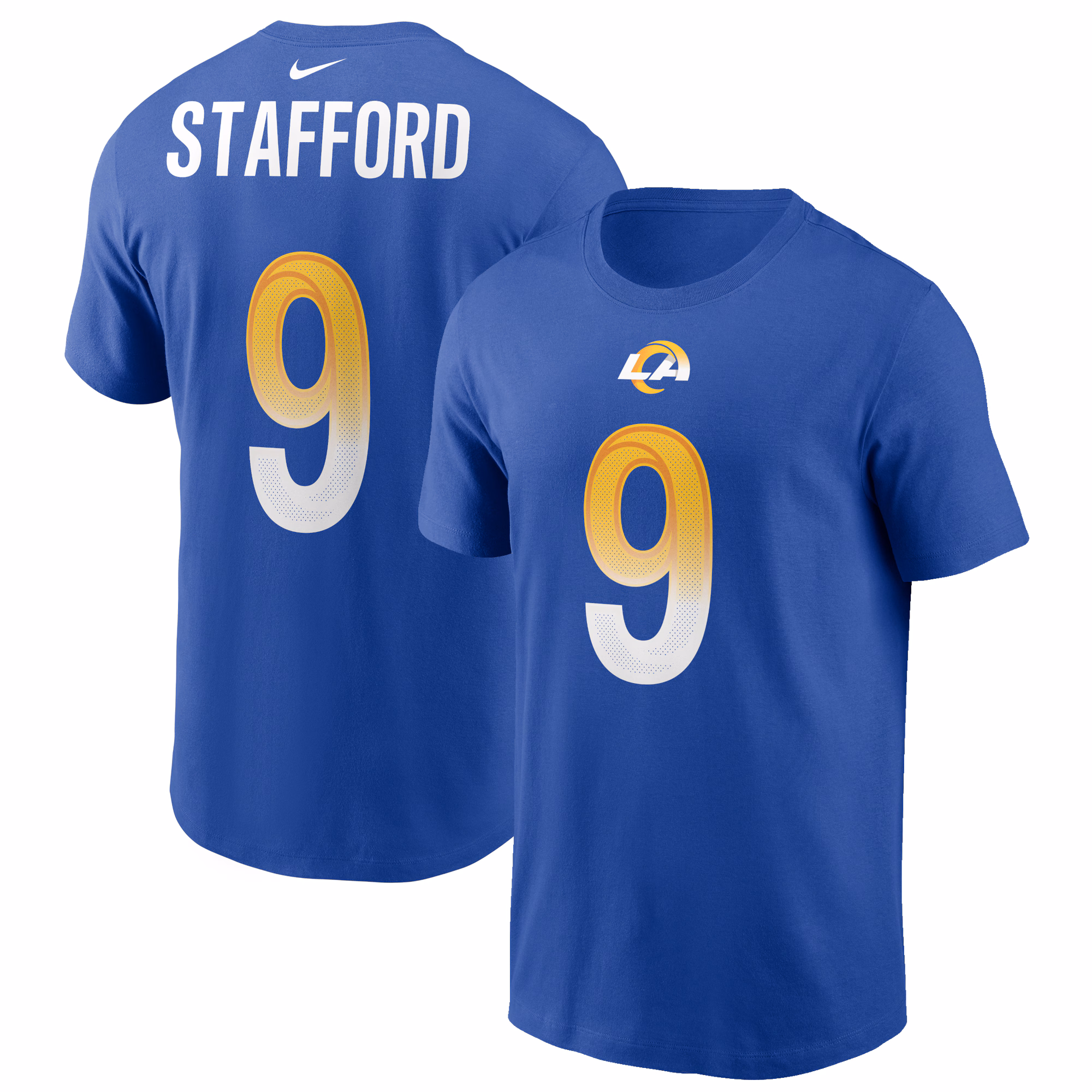 Men's Matthew Stafford Royal Los Angeles Rams Name & Number T-Shirt