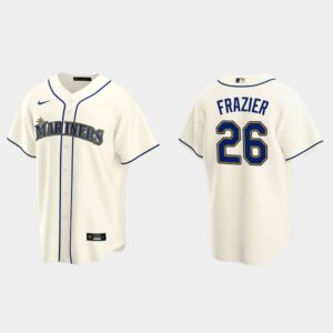Men's Seattle Mariners #26 Adam Frazier Cream Alternate Jersey