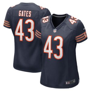 DeMarquis Gates Chicago Bears Women's Game Player Jersey - Navy